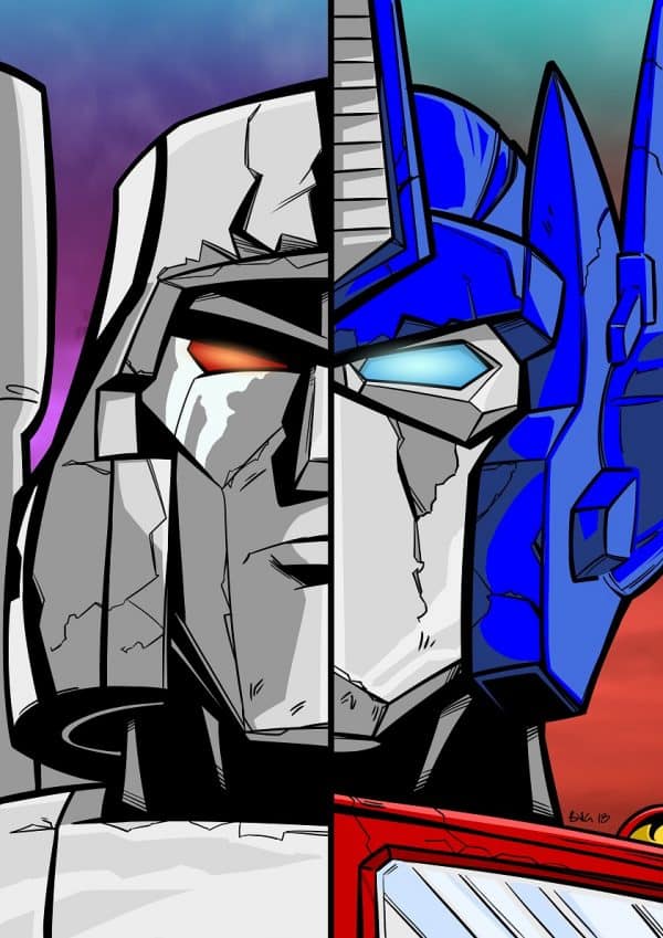 Megatron Vs Optimus Prime - Brad Van Geest