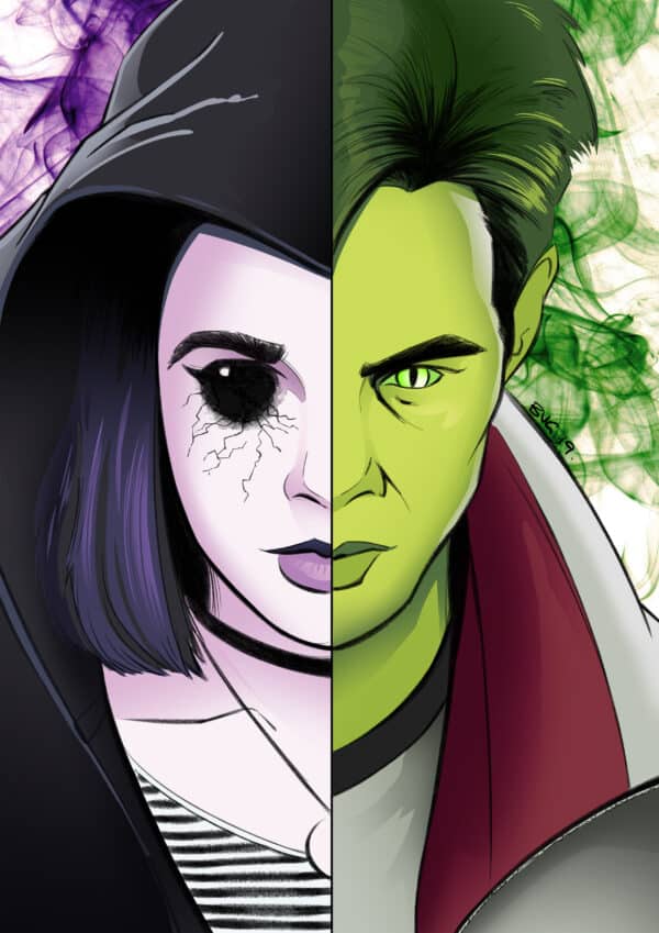 Raven Vs Beast Boy - Brad Van Geest